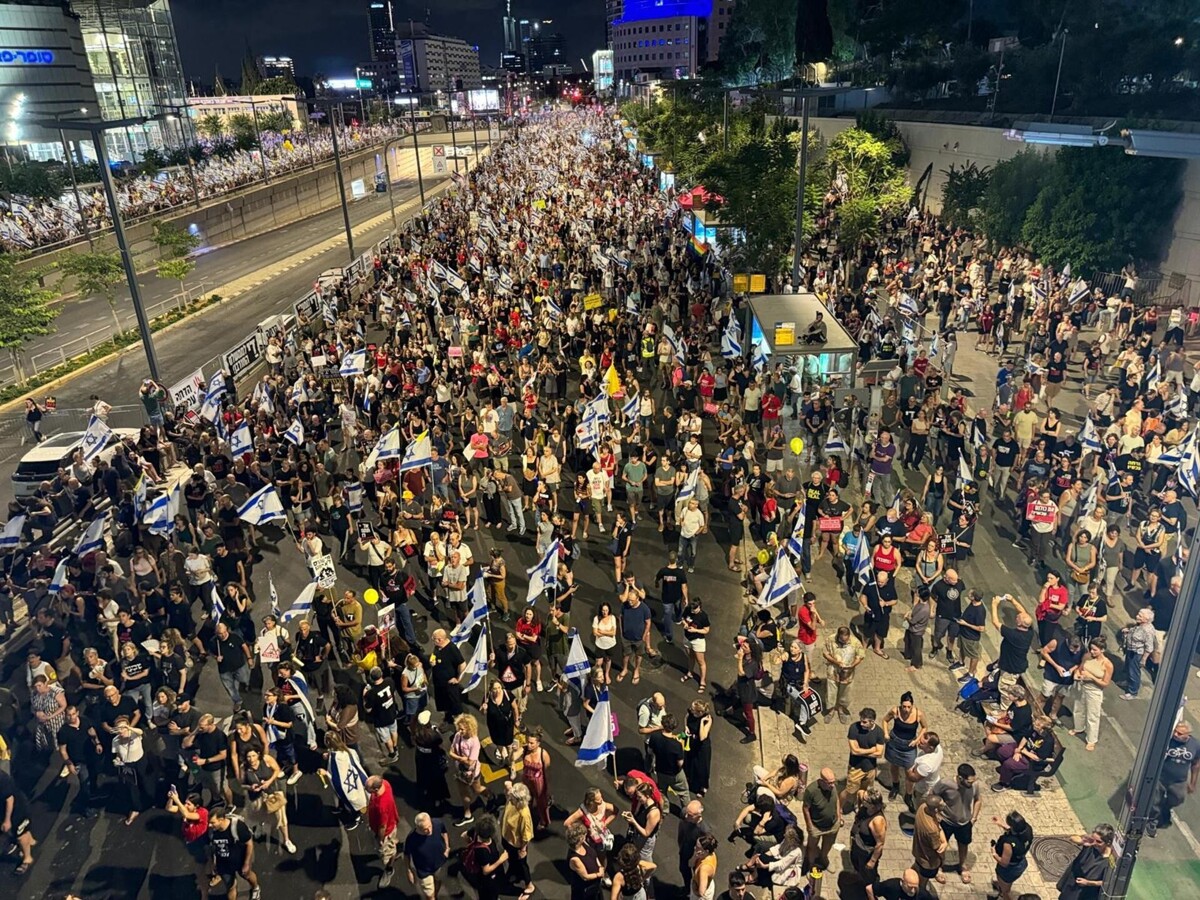 Протесты в Тель-Авиве за освобождение заложников