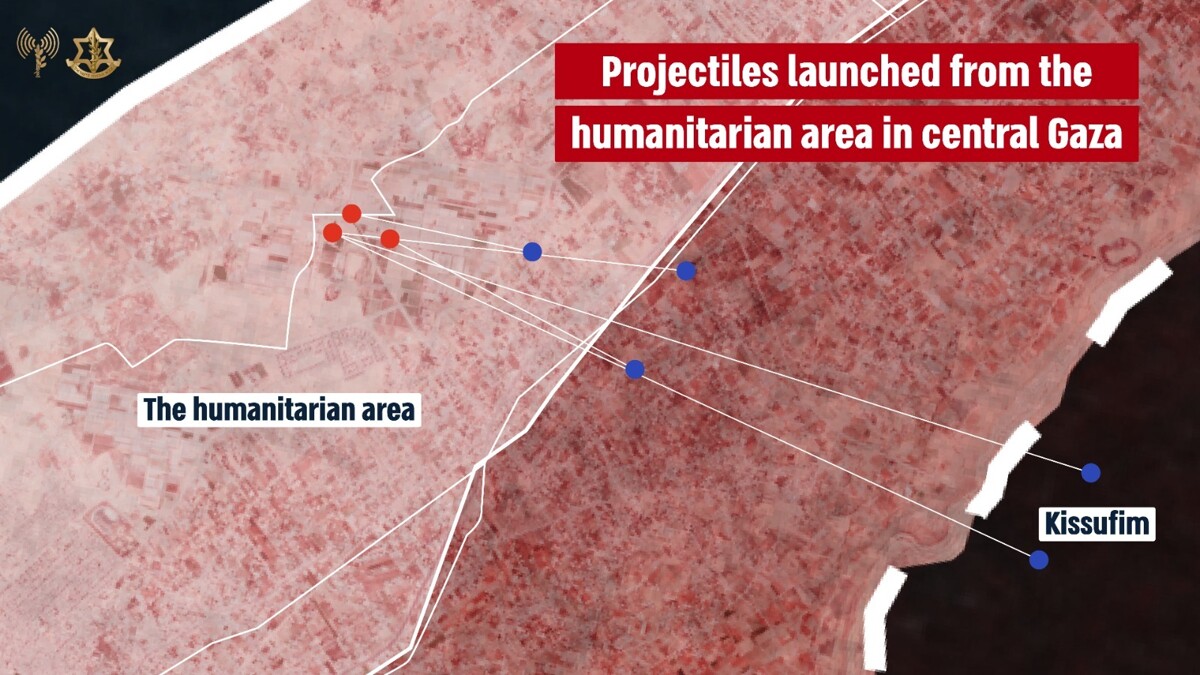 Хамас запускает ракеты из 'гуманитарной зоны' Газы на юг Израиля